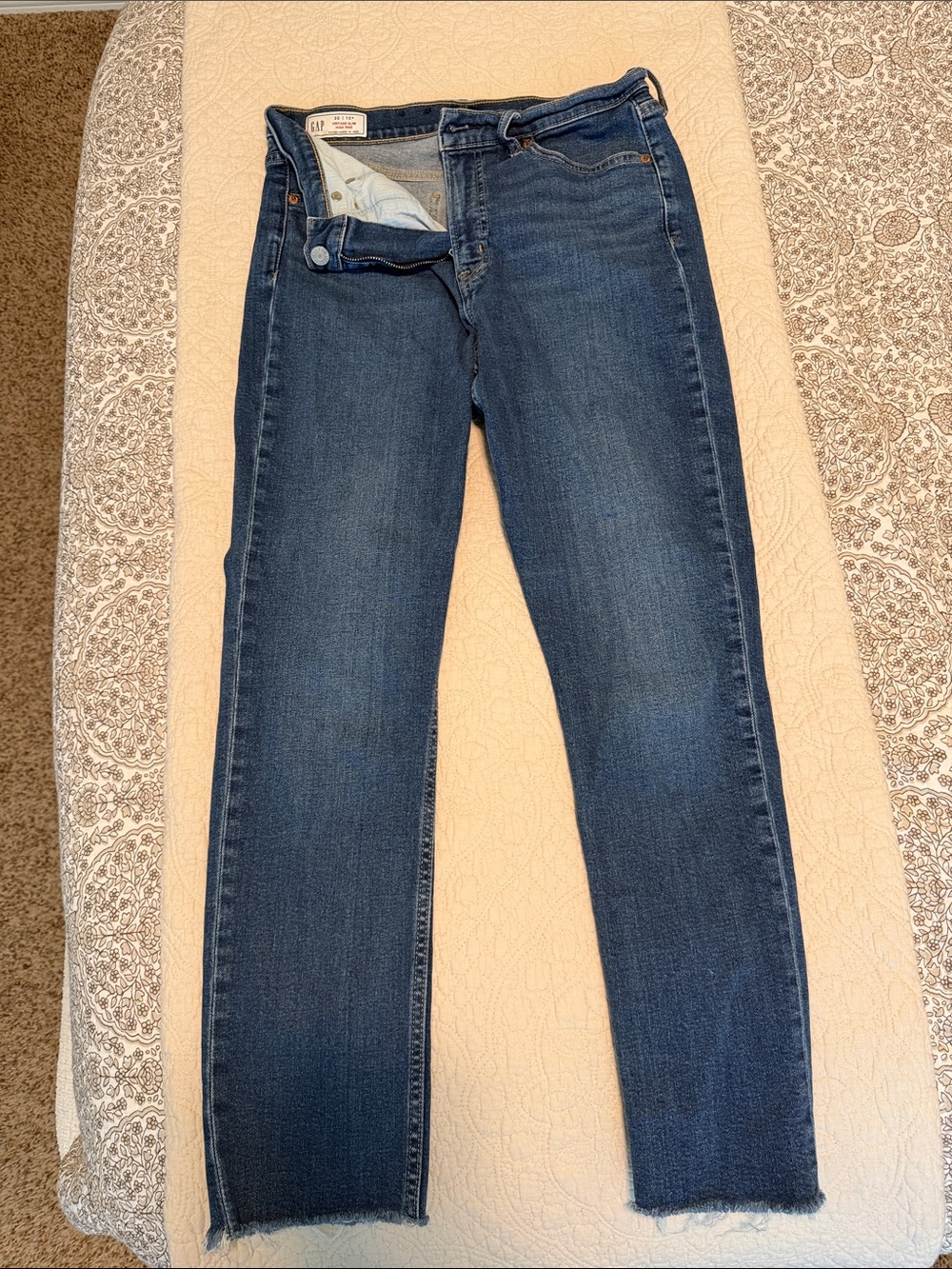 GAP Vintage Slim Dark Blue Skinny Jeans — High Rise
